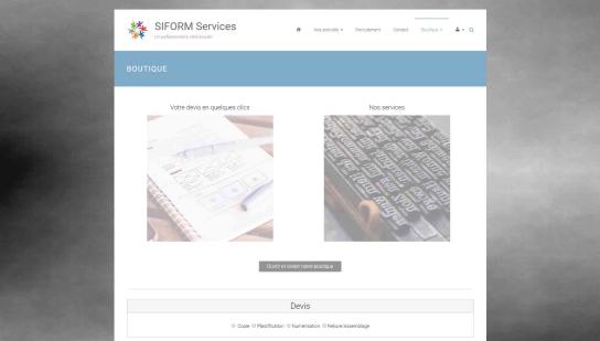 screenshoot du site siform